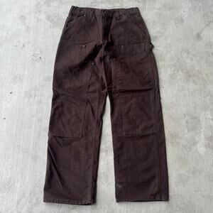 Vintage Y2K Carhartt brown double knee work wear carpenter pants